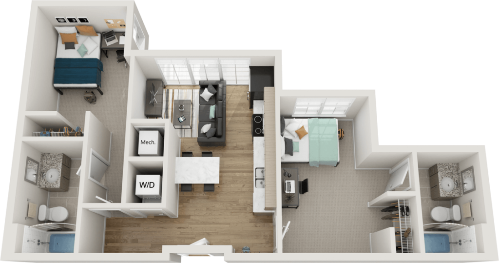 Charleston Student Apartments | Floor Plans | Summit Place